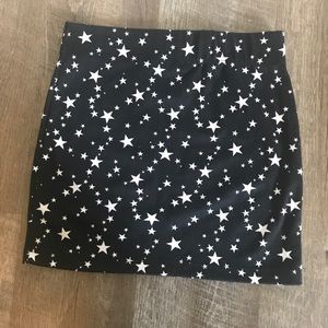 Black stretchy mini skirt, size small